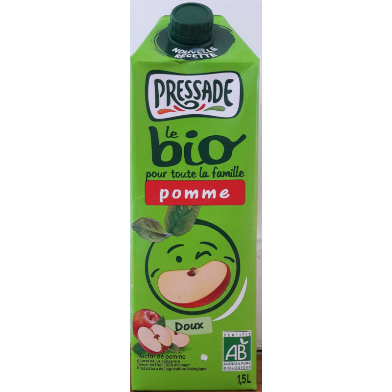 NECTAR BIO PRESSADE POMME BRIQUE EN CARTON DE 1.5L - PACK DE 6