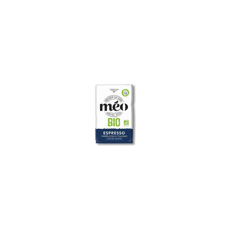 MÉO CAFÉ EN GRAIN EXPRESSO BIO PAQUET DE 1KG  - PACK DE 24