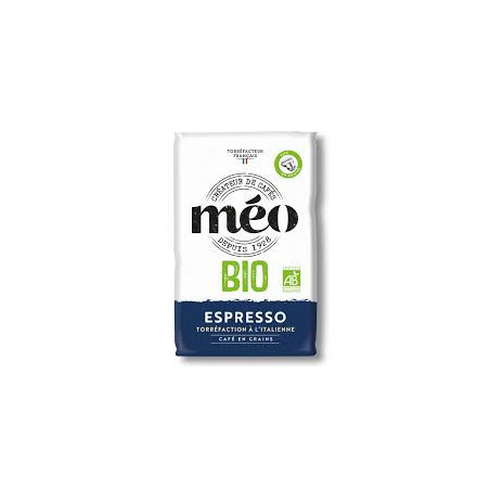 MÉO CAFÉ EN GRAIN EXPRESSO BIO PAQUET DE 1KG  - PACK DE 24