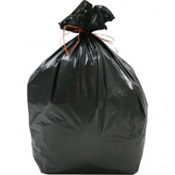 SAC PLASTIQUE NOIR 50L 30 MICRONS - LOT DE 100 SACS