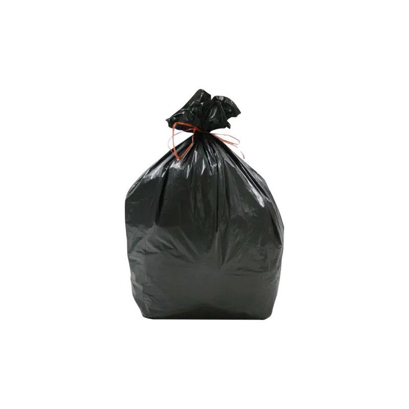 SAC PLASTIQUE NOIR 50L 30 MICRONS - LOT DE 100 SACS