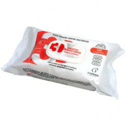 LINGETTES NETTOYANTES DESINFECTANTES MAINS & SURFACES - PAQUET DE 100