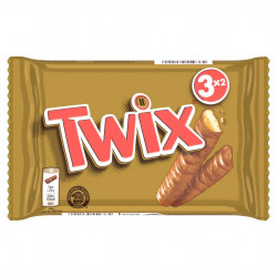 TWIX BARRE DE CHOCOLAT - PACK DE 6 SACHETS DE 2
