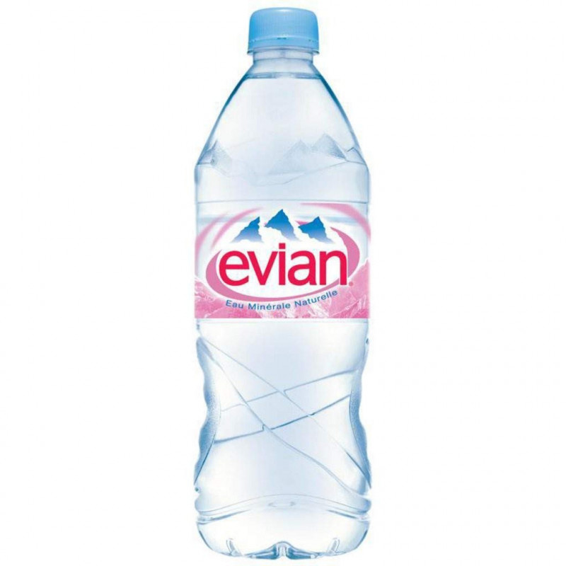 EVIAN BOUTEILLE EN PLASTIQUE DE 1L - PACK DE 12
