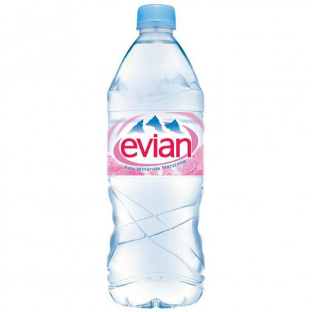 EVIAN BOUTEILLE EN PLASTIQUE DE 1L - PACK DE 12
