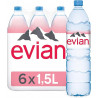 EVIAN BOUTEILLE EN PLASTIQUE DE 1.5L - PACK DE 6