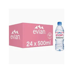 EVIAN BOUTEILLE EN PLASTIQUE DE 50CL - PACK DE 24