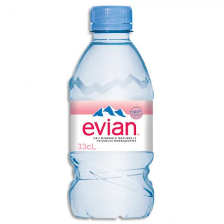 EVIAN BOUTEILLE EN PLASTIQUE DE 33CL - PACK DE 24